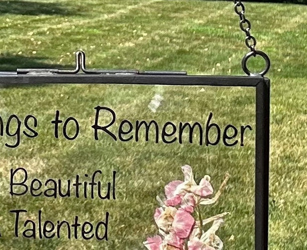 Pressed Flower Art with Affirmation List of Things to Remember