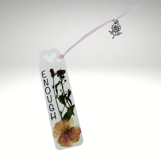 Floral Charm Bookmark - Enough