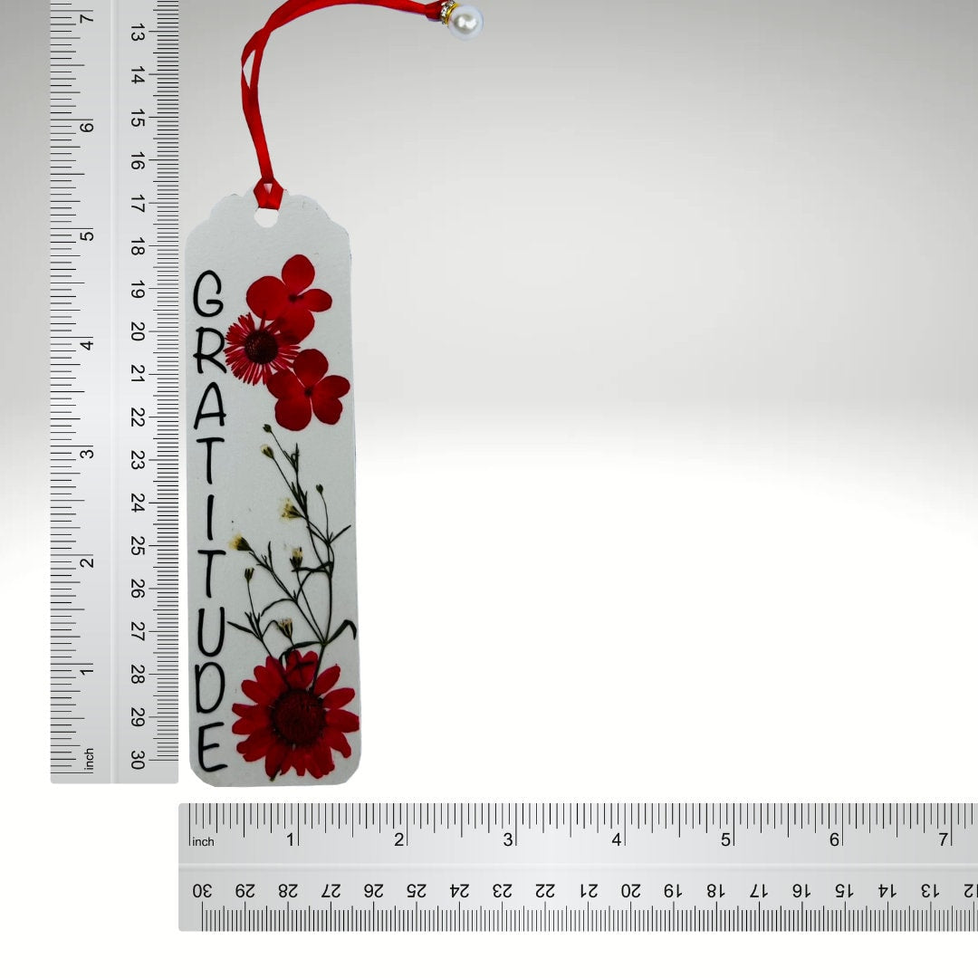 Floral Charm Bookmark - Gratitude