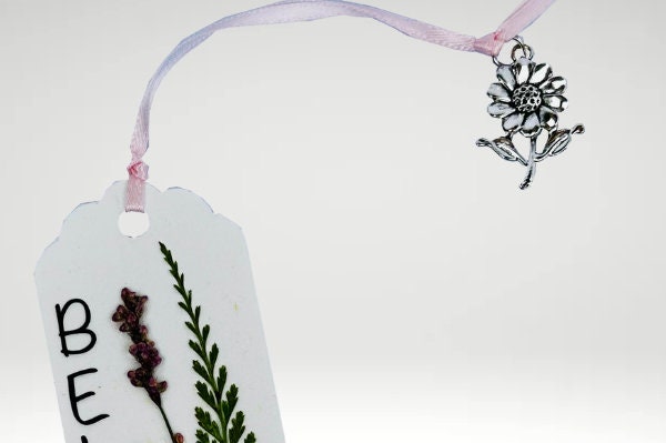 Floral Charm Bookmark - Believe