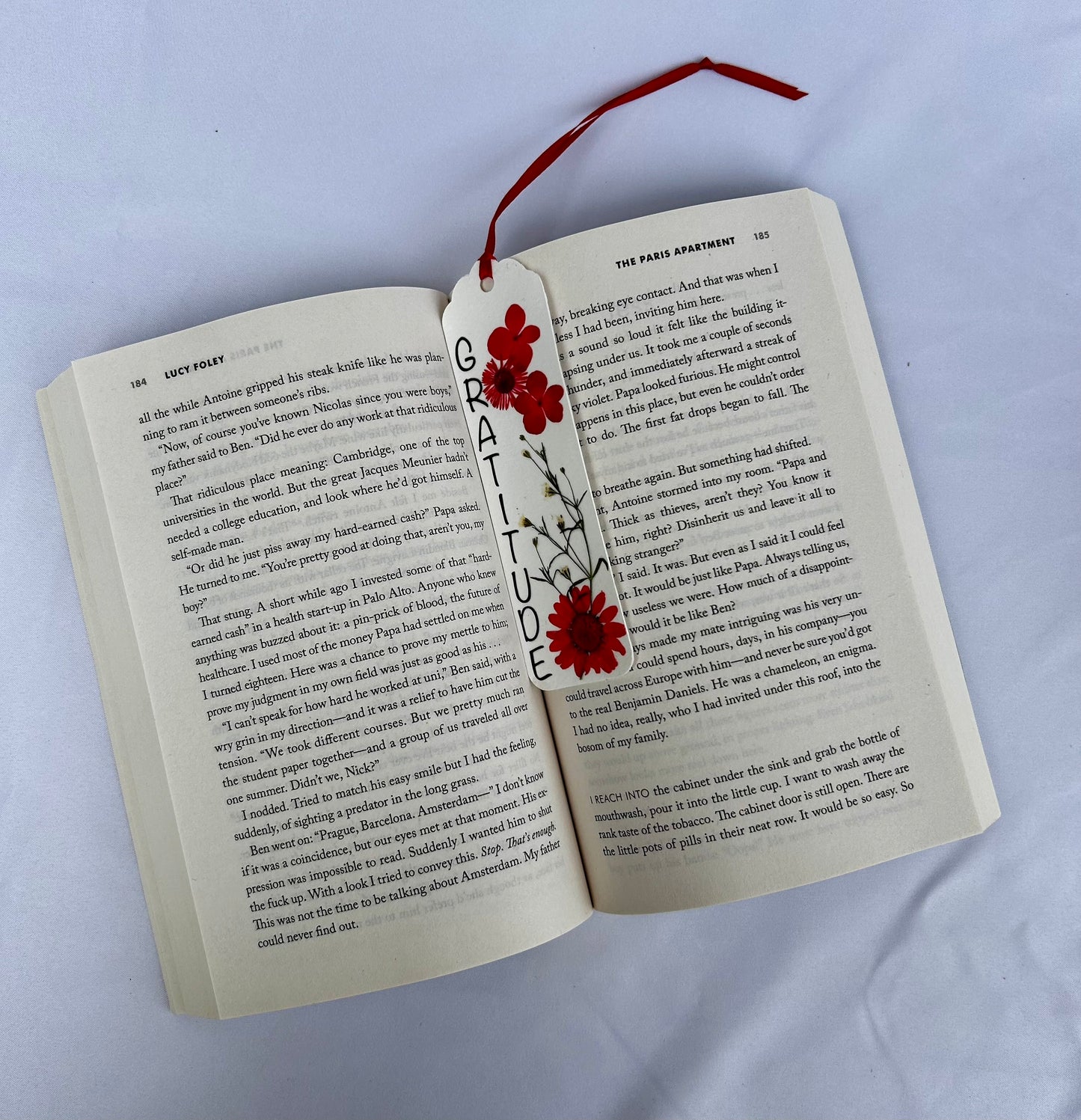 Floral Charm Bookmark - Gratitude