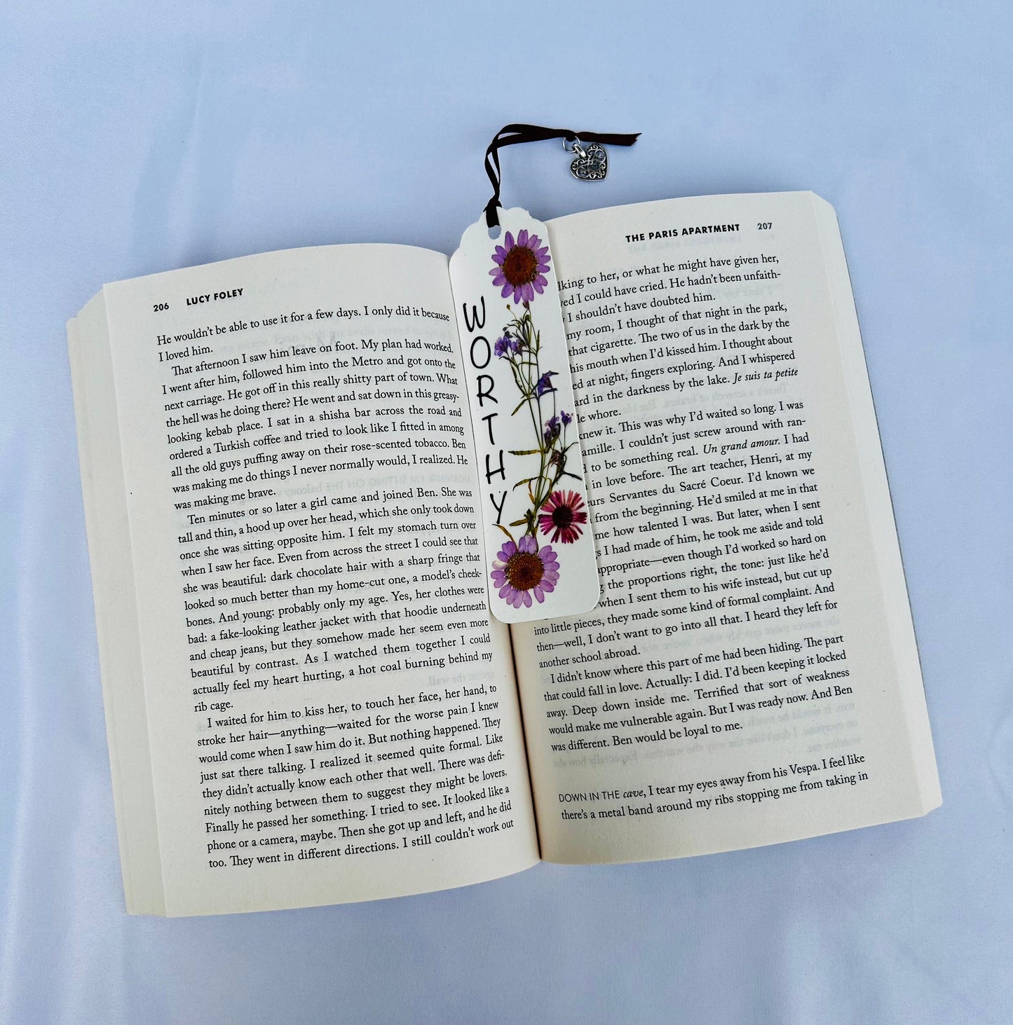 Group of 5 Floral Charm Bookmark - Affirmations