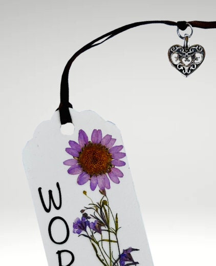 Group of 5 Floral Charm Bookmark - Affirmations