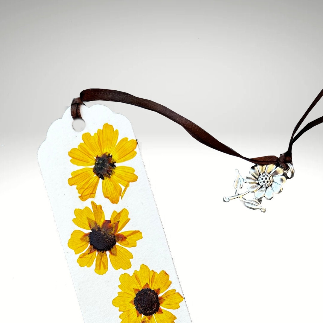 Floral Charm Bookmark - Fiction is My Addiction