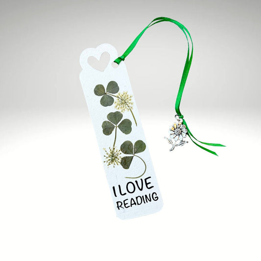 Floral Charm Bookmark - I Love Reading