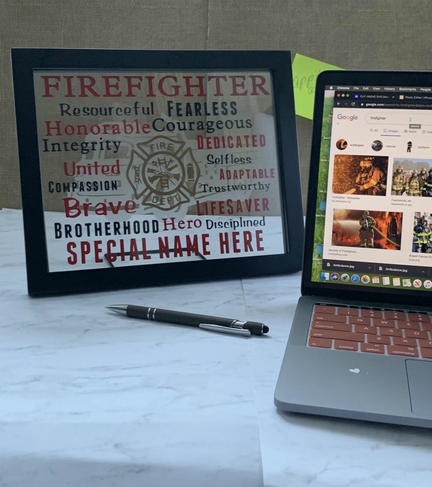 Personalized Fire Fighter Plaque