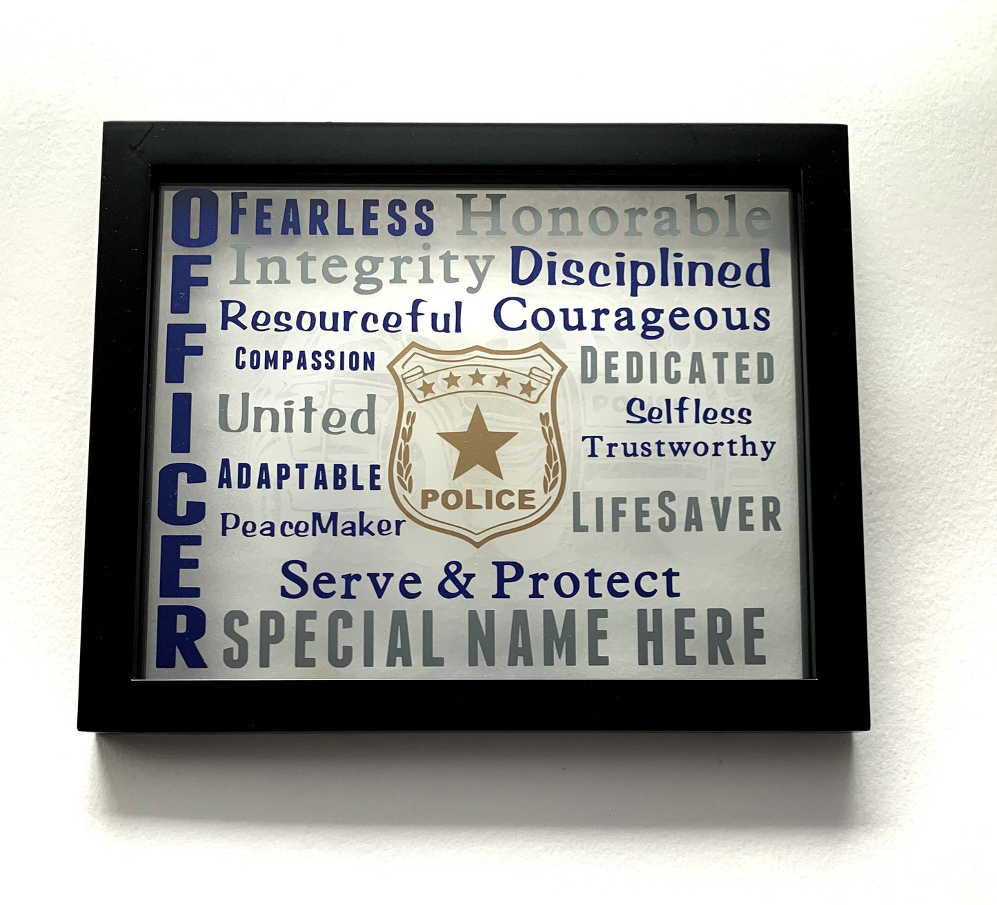 Personalized Police Officer Plaque