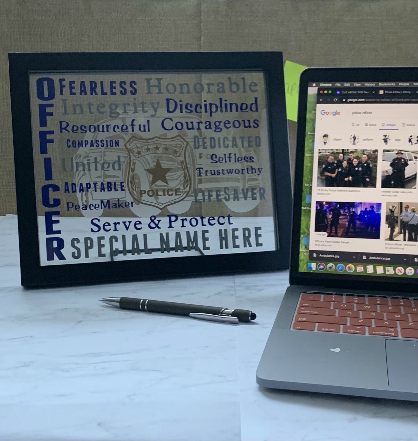 Personalized Police Officer Plaque