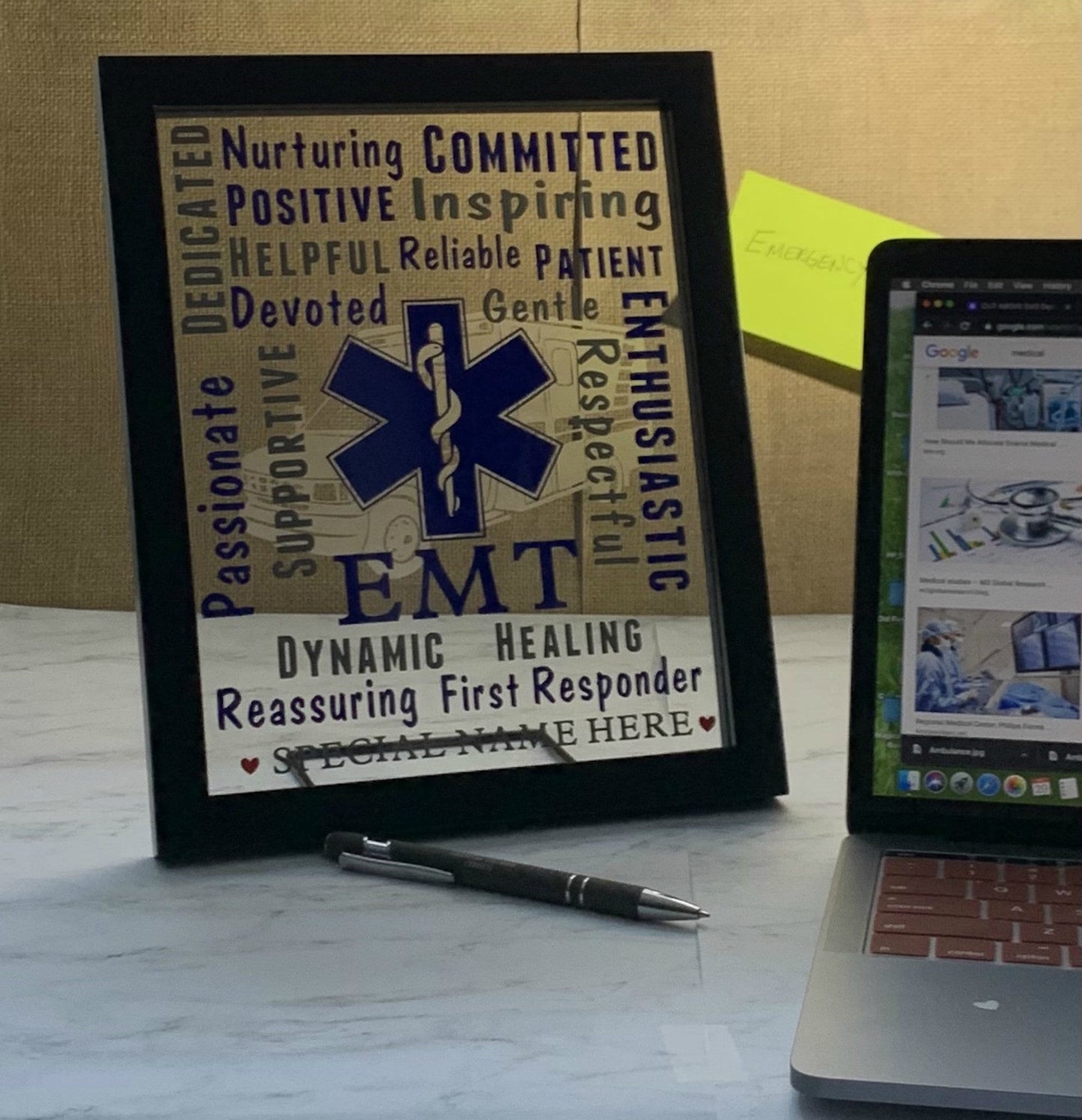 Personalized EMT Plaque