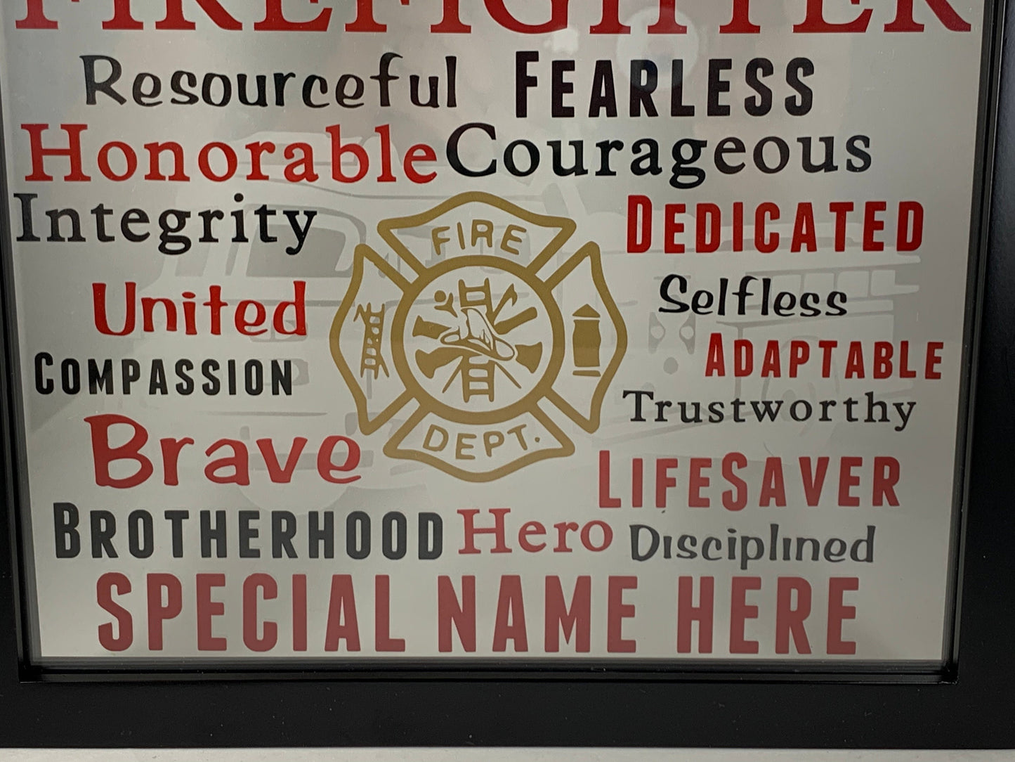 Personalized Fire Fighter Plaque